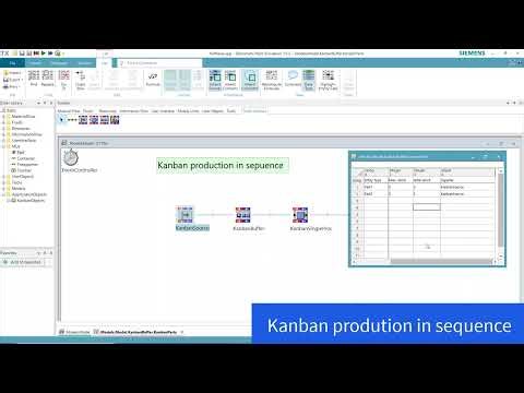 2D Kanban production in sequence Cyclical | Tutorial | Tecnomatix Plant Simulation | English Version
