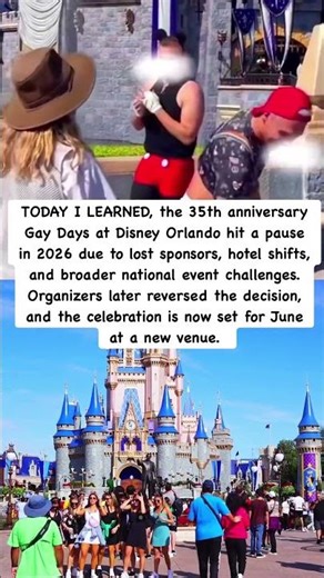 The official 35th anniversary Gay Days Orlando event (independent of Disney) was paused in 2026 due