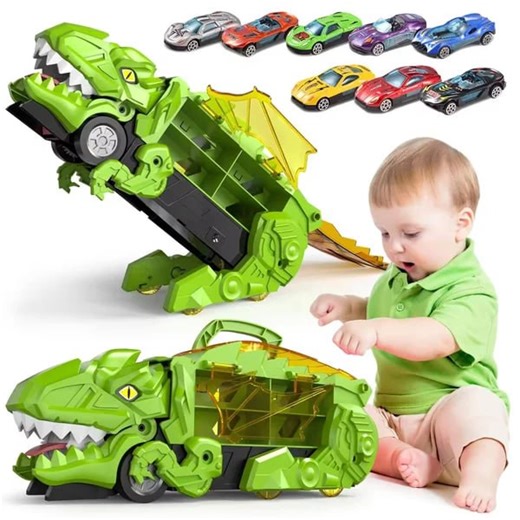 😍The perfect gift for kids of all ages!😍🦖The dinosaur car that can deform, comes with high quality die-cast alloy cars and a foldable track. 🚗 Give your children novelty experience for leisure time playing and get-together with friends and family members. 🙌 Racing anytime anywhere !👉👉 https://lifow.com/products/dinosaurtruck33ts | Kip’s Toyland US