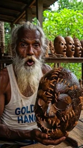 Leatherface Mask (Mosaic Style) - Amazing Coconut Shell Art #goldenhands