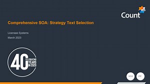 Comprehensive SOA: Strategy Selection