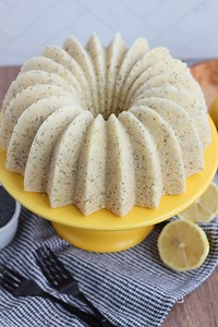 Lemon Poppyseed Bundt Cake - Baking with Blondie