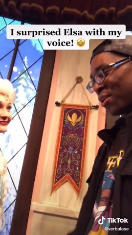 Impersonating Elsa and Frozone at Disney World
