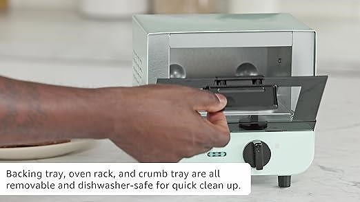 Dash Mini Toaster Oven Cooker for Bread, Bagels, Cookies, Pizza, Paninis & More with Baking Tray,...