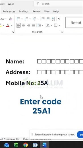 The fastest way to make Square in MS Office Word.