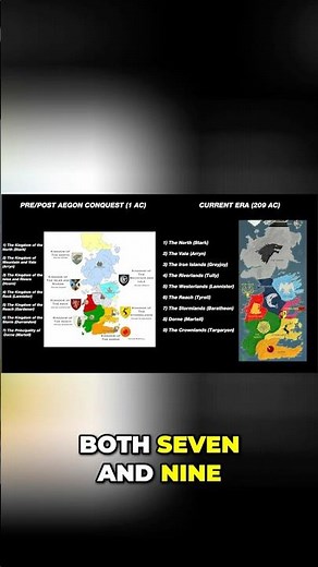 Westeros: 7 vs 9 Kingdoms Explained! #shorts