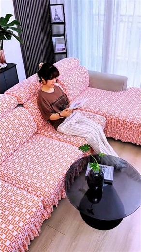 Elastic Sofa Cover, Washable Sofa Cover for Living Room 🛋️ #besthomefinds #sofacover #shorts