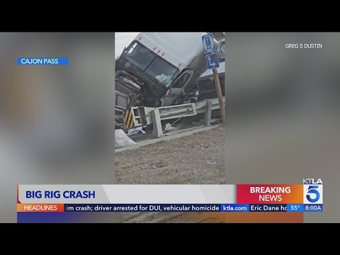 Video shows aftermath of brutal big rig crash near Southern California freeway interchange