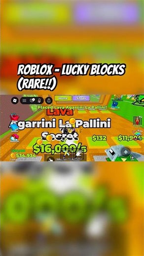 Roblox - Lucky Blocks (RARE) #roblox #brainrot #gaming #shorts