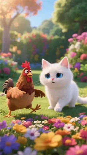 Sad Cat Meets Chicken 🐱🐔 | Emotional & Heartwarming Animal Story | 3D Animation
