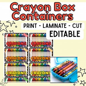 Editable Crayon Box Labels