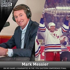 7.7K views · 88 reactions | New episode of The Great One on 1! In this exclusive interview, Mark Messier sits down with Wayne Gretzky to discuss his infamous #StanleyCup Playoff guarantee and more! LISTEN ➡️ https://apple.co/2QwyKsT | NHL | Facebook