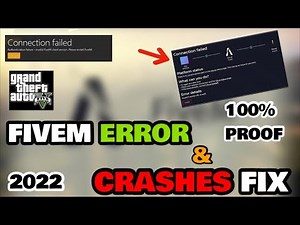 How to Fix FiveM Connection Error Failed | Time Out | Crashes Fix |100% PROOF|2022