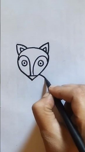 How to draw easy fox#youtubeshorts #drawing #shortvideo