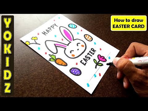 HOW TO DRAW AN EASTER BUNNY CARD