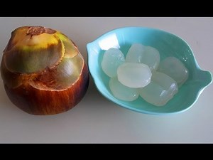 How to cut open fresh palm fruit. professional peeling Edible jelly seeds