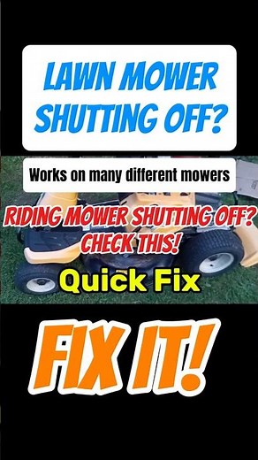 Riding Mower Keeps Stalling? Try THIS (FREE) Easy Fix! #Shorts #lawnmower#diy#smallengine#quickfixes