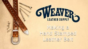 Follow along as Chuck demonstrates how we can use stamps to add a touch of character to a standard leather belt. A hand stamped leather belt is a great accessory to add to your collection, and it's a great way to practice many of your basic leathercrafting skills! Get creative with your favorite stamps and hardware, or create something completely new with unique stamp combinations. For a full list of supplies used in this video, visit https://www.weaverleathersupply.com/collections/hand-stamped-