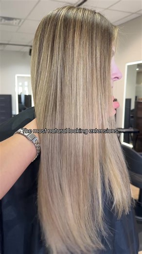 There’s such a big misconception about extensions that they have to be super thick, long, and “fake looking” … and that couldn’t be further from the truth. Extensions can be incredibly natural and subtle, simply adding fullness exactly where you need it. For this fine haired client, we placed a few K tips around her face framing area to fill in the front and give her hair that soft, fuller look. No harsh lines, no obvious extensions, just a seamless blend. I custom colored the extensions and use