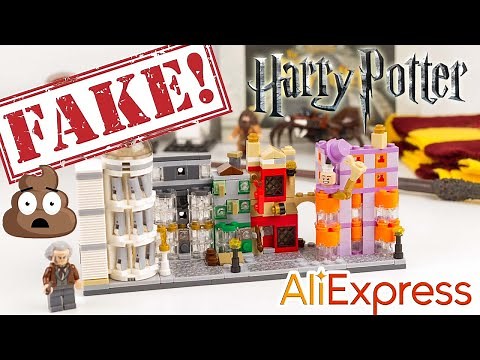 Fake Lego Harry Potter Diagon Alley Set from Aliexpress Counterfeit Review French 40289