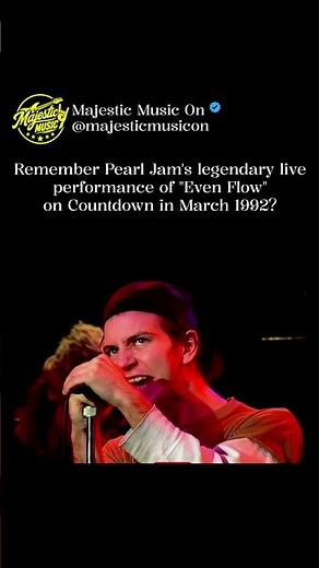 Pearl Jam Even Flow Live in 1992