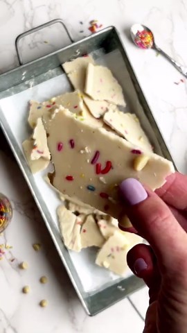 Cake Batter Yogurt Bark