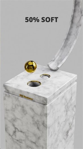 100% vs 0% Softness: Satisfying Sphere Soft Body Physics Simulation