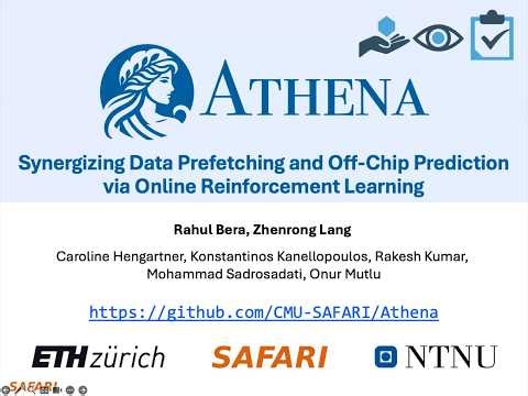Athena: Synergizing Data Prefetching and Off-Chip Prediction via Online Reinforcement Learning