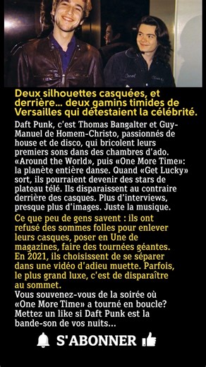 Daft Punk: le jour où ils ont décidé de disparaître au sommet…