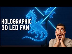 HOLOGRAPHIC 3D led fan in action at home mind blowing!