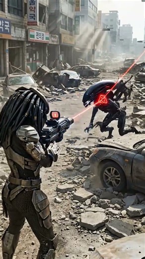 Rumi transforms into a predator to save Zoe and Mira from Aliens #shorts #predator #kpop #kpophunter