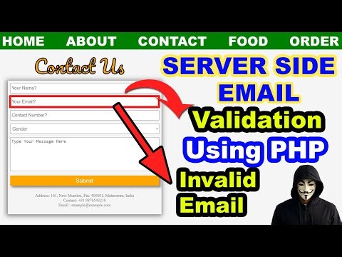 Email Validation In PHP, Validate email address using filters easily, PHP Simple Form Validation