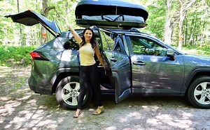 Full Car Camping Living Setup Tour Solo Female Living in a Toyota RAV4