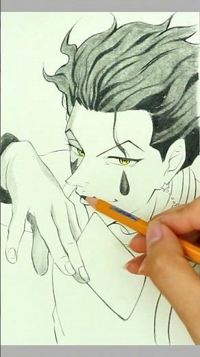 How to Draw Hisoka | Easy Anime Pencil Sketch from Hunter x Hunter #anime #shorts #drawing