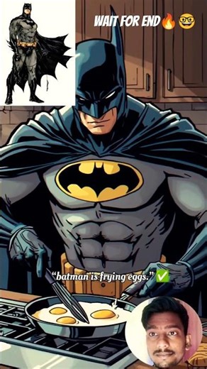 👉 Batman Frying Egg 🍳 | Funny AI Superhero Short | AI Fryday