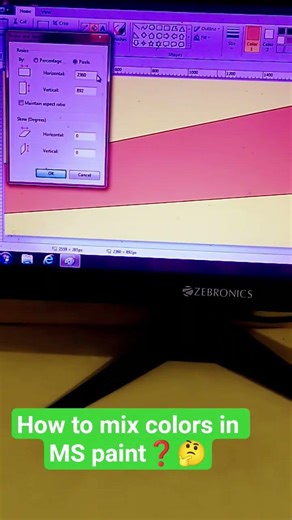 How to mix colors in MS paint 🎨.........❓🤔