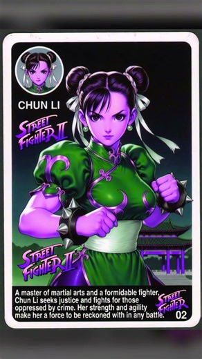 CARD BIO CHUN LI STREET FIGHTER 2