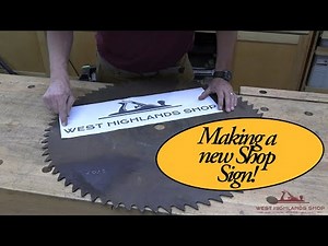 Saw Blade into a Shop Sign - Engraving