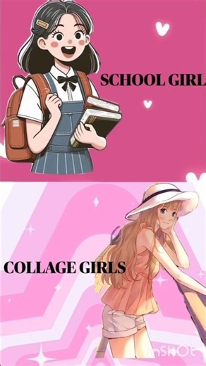School girl 💓🆚Collage girl 💖 Comment below ✨👀 #trendingshorts #trending #shorts #bts