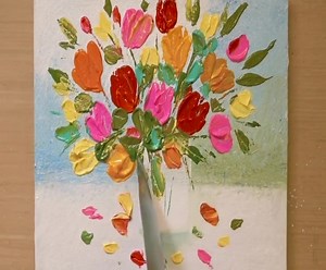 10K views · 351 reactions | Painting Technique Using a Garden Trowel | Art Skills | Facebook