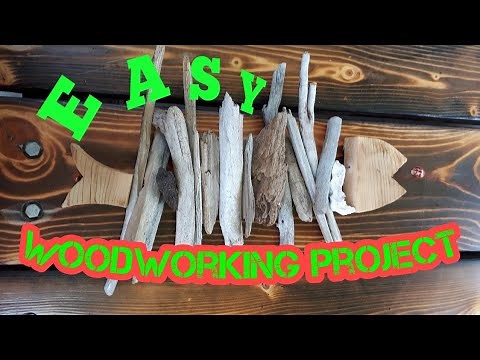 EASY wood working project, How to make a fish driftwood hanging thing, and BEACH COMBING.