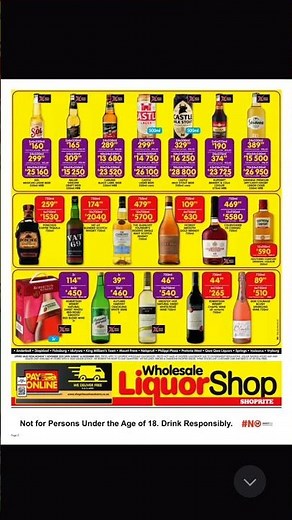 Shoprite liquor specials valid till 16 November 2025