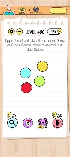 Brain Test 1 Answers Level 400 #braintest #braintestanswers #400 #puzzlegame #BrainPuzzleSolver