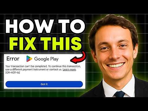 How To EASILY Fix Google Play Error Code OR-HDT-16 (Full 2025 Guide)