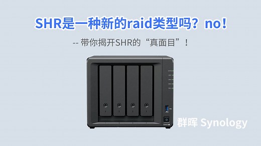 详解SHR！一个视频彻底搞懂SHR的“空间魔法”！群晖的Raid0，Raid1，Raid5，Raid6，Raid10，basic，JBOD这些磁盘阵列类型的不同