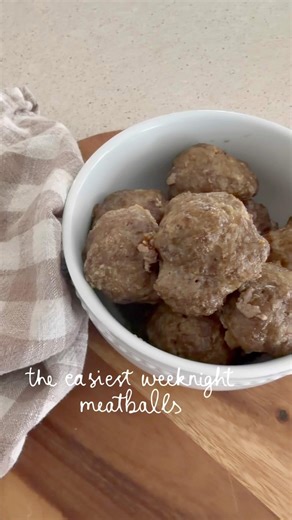 Simple Baked Meatballs 🤍