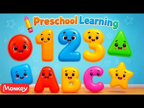 Preschool Learning Activities for 3 Year Olds At Home ️🏆 Learn ABC Phonics Shapes Numbers Colors 👑
