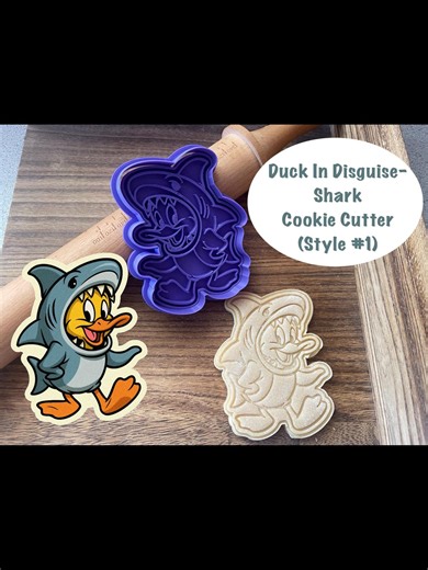 Duck Cookie Cutter, Shark Cookie Cutter and Stamp - Etsy