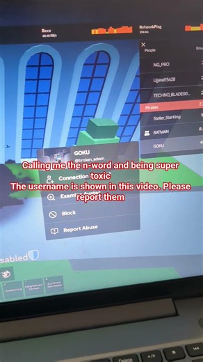 racist blox fruits player. please report