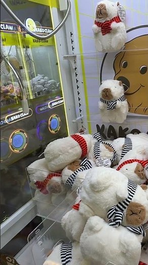 Double #capybara win on a #clawmachine at #kakoclaw